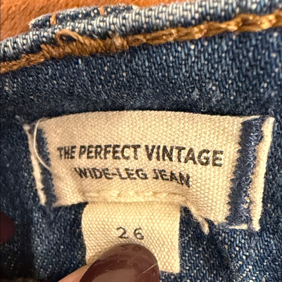 Madewell Perfect Vintage Wide-Leg Patch Pocket Jeans – Caronia Wash – Size 26 - Picture 9 of 14